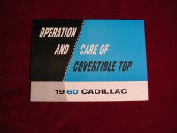 1960 Cadillac Convertible Top Manual